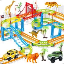 Pista Dinossauro Rex Maluca Magica Track Com 03 Animais Vari