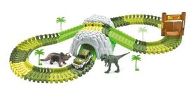 Pista Dinossauro Track Com Túnel E Acessórios 109 Peças - DM Toys