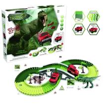 Pista Dinossauro Track De Montar Com Carrinho 141 Peças Pista Dinossauro Track De Montar Com Carrinho 141 Peças