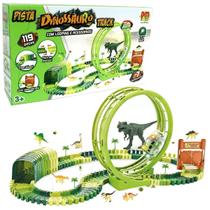Pista Dinossauro Track Looping com Carrinho e Acessórios - DM TOYS