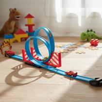 Pista Duplo Looping Carrinho Fricção Voltas 360º Divertido Menino Pista Duplo Looping Carrinho Fricção Voltas 360º Divertido Menino