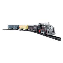 Pista e Trem - Locomotiva - Luz e Som - 103,5 cm - DM Toy Pista e Trem - Locomotiva - Luz e Som - 103,5 cm - DM Toy