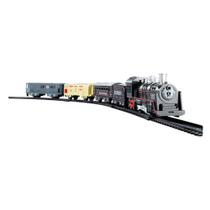 Pista e Trem - Locomotiva - Luz e Som - 103,5 cm - DM Toys