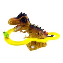 Pista Elevador Dinossauro Som Luz Tunel Escorregador Menino