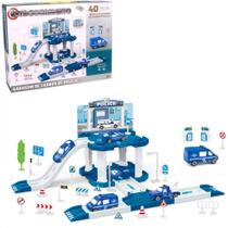 Pista Estacionamento Carros Polícia 40 Peças Pista Estacionamento Carros Polícia 40 Peças