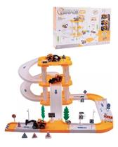 Pista Estacionamento de Construção 3 Andares Com 3 Carrinhos - Brinquedo Infantil