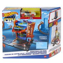 Pista Estacionamento no Centro da Cidade + Carrinho - Hot Wheels City - Mattel