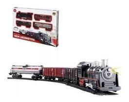 Pista Ferrorama Trem Locomotiva Com Luz E Som Dm Toys 5374