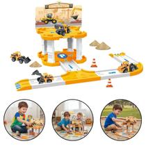Pista Garagem De Montar 18 Pç Construção com Caminhão Trator