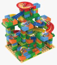 Pista Gigante Corrida Bolinha Gude Montar Labirinto 221 Pç