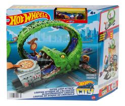Pista Hot Wheels City Nemesis Ataque Crocodilo Pizza HKX39