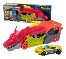 Pista Hot Wheels City Reboque E Lançador Do Dragão Mattel