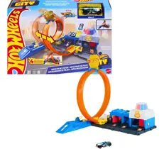 Pista Hot Wheels City Super Delegacia Polícia Mattel Jbm71