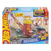 Pista Hot Wheels City Super Resgate Bombeiros Mattel - Jhl95 Pista Hot Wheels City Super Resgate Bombeiros Mattel - Jhl95