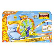 Pista Hot Wheels Stunt Tracks Lançamento Veloz e Looping JBX65 - Mattel