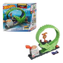 Pista Hotwheels City Ataque De Crocodilo Looping Com Carrinho