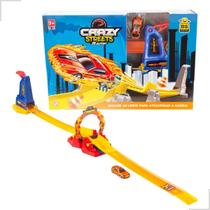 Pista Infantil De Carrinho Com Rampa Crazy Streets Lançador Pista Infantil De Carrinho Com Rampa Crazy Streets Lançador