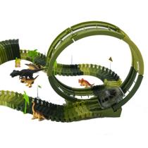 Pista Infantil de Carrinho Túnel 7 Dinossauros Looping 360º