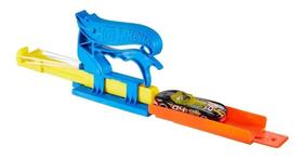 Pista Lançador Azul De Bolso Hotwheels Com Carrinho Mattel
