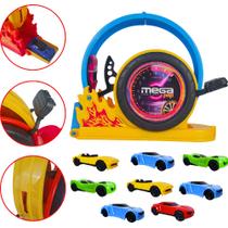 Pista Lançador Com Carrinhos 10pçs Looping Radical Tipo Hotwheels Divertido Menino Criança