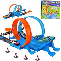 Pista Lançador de Carrinho Loop 360 Com 32 Peças - Castela Pista Lançador de Carrinho Loop 360 Com 32 Peças - Castela