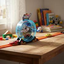 Pista Lançador De Carrinhos Super Loop Tipo Hotwheels 14 Pcs