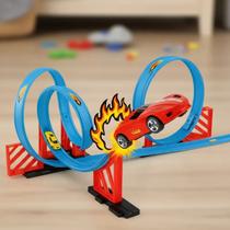 Pista Looping 360 Lançador Carrinho Tipo Hotwheels 21 Pcs