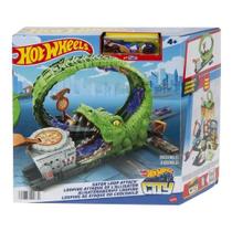Pista Looping De Ataque Do Crocodilo Hot Wheels City - Mattel HKX39 Pista Looping De Ataque Do Crocodilo Hot Wheels City - Mattel HKX39
