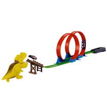 Pista Looping Duplo 360 Lançador Carrinho Radical Dinossauro Pista Looping Duplo 360 Lançador Carrinho Radical Dinossauro