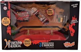 Pista - Manobra Skate Radical - Rampa Com Corrimao Reto TOYNG