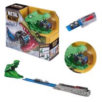 Pista Metal Machines Crocodilo Pista Croc Attack Lançador com Mini Carrinho Brinquedo Candide