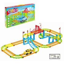 Pista Mini Cidade Ponte Estaiada 95 Pecas Art Brink Carro Acessorios Brinquedo Infantil Recreativo