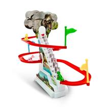Pista Montanha Russa Elétrica Dinossauro Com Luz e Música