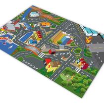 Pista p/ Carrinho Hotwheels Cidade Cais Lago Prédio 1,4x1,0m