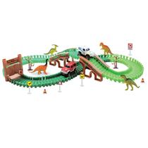 Pista Parque dos Dinossauros 2,15m Carrinho a Pilha Braskit 7400