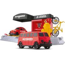 Pista posto bombeiro furgao (cores sortidas) - ORANGE TOYS Pista posto bombeiro furgao (cores sortidas) - ORANGE TOYS