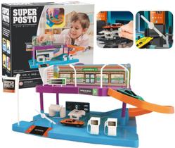 Pista Posto Lava Rápido Infantil Carrinhos Tipo Hot Wheels
