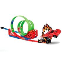 Pista Quick Fire 360 duplo Looping - 14 Peças - Wellkids