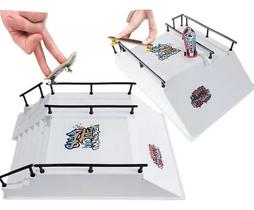 Pista Rampa Skate Dedo Corrimão Escada Fingerboard Manobras