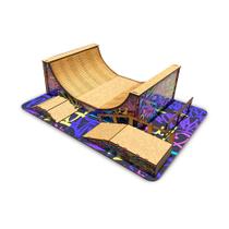 Pista Skate de Dedo Fingerboard Skate de Dedo Modelo 2 Mdf Madeira Adesivado