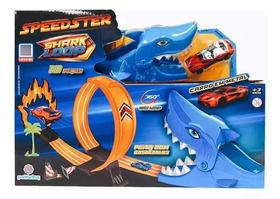 Pista Speedster c/ Carrinho e Lançador Shark Loop 18 Peças Polibrinq Pista Speedster c/ Carrinho e Lançador Shark Loop 18 Peças Polibrinq