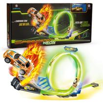 Pista Speedster Neon C/Carrinho Led Movido a Friccão