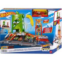 Pista Super Posto de Gasolina Hot Wheels City - Mattel Htn79