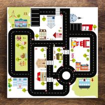 Pista Tapete Hot Wheels Cidade para Carrinhos 100x100cm Pista Tapete Hot Wheels Cidade para Carrinhos 100x100cm