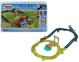 Pista Thomas e Seus Amigos Conjunto Trilhos e Locomotivas Thomas Entrega No Cais Fisher Price Metal Collection Mattel