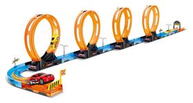 Pista Tipo Hotwheels Corrida Mega Loop Carro Fricção 31Pcs