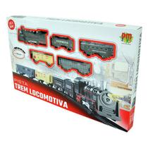 Pista Trem Locomotiva c/ Luz e Som 103cm DM Toys Pista Trem Locomotiva c/ Luz e Som 103cm DM Toys