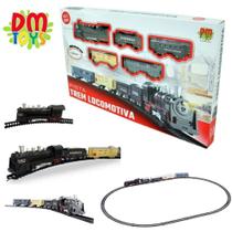 Pista Trem Locomotiva Com Luz E Som DMT5750 Pista Trem Locomotiva Com Luz E Som DMT5750