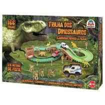 Pista Trilha Dinossauros Articulável com Carrinho e 166 Peças para Crianças 4+ Pista Trilha Dinossauros Articulável com Carrinho e 166 Peças para Crianças 4+
