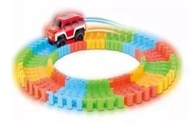 Pista Trilha Maluca Infantil Rainbow Track 55 Pcs + 1 Carro